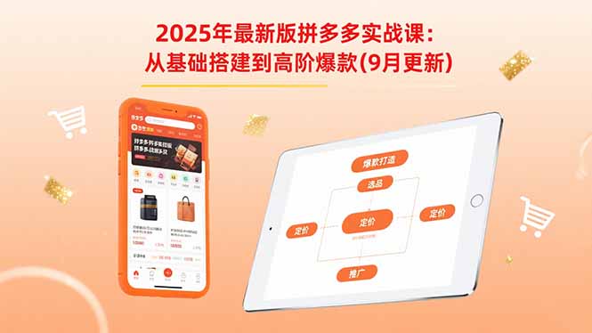 2025年最新版拼多多实战课：从基础搭建到高阶爆款(9月更新-卓别林资源社