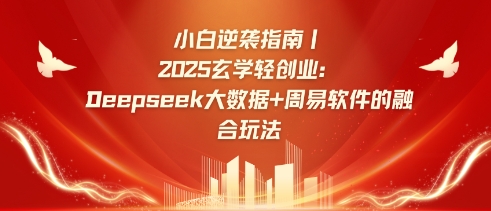 小白逆袭指南，2025玄学轻创业：Deepseek大数据+周易算法的融合玩法-卓别林资源社