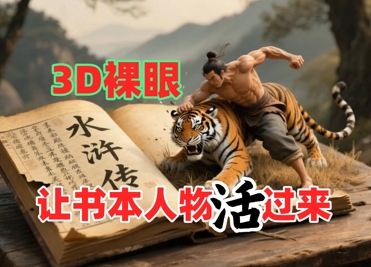 书本人物裸眼3D视频，新的玩法，流量超猛，保姆级教程-卓别林资源社