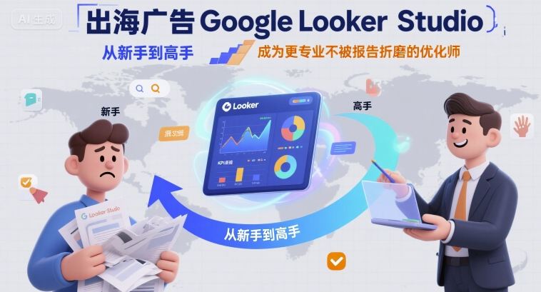 出海广告Google Looker Studio从新手到高手，成为更专业不被报告折磨的优化师-卓别林资源社