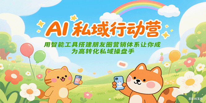 AI私域行动营：用智能工具搭建朋友圈营销体系让你成为高转化私域操盘手-卓别林资源社