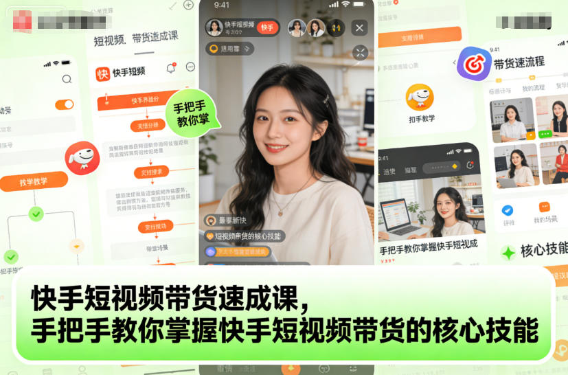 快手短视频带货速成课，手把手教你掌握快手短视频带货的核心技能-卓别林资源社