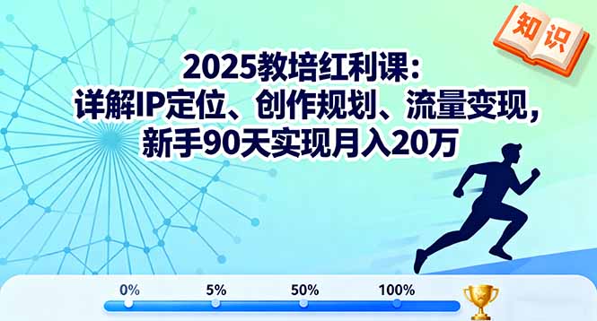2025教培红利课：详解IP定位、创作规划、流量变现，新手90天实现月入20万-卓别林资源社