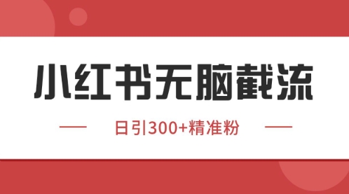 小红书只要你有同行就能获客，独家野路子获客玩法，暴力截流【揭秘】-卓别林资源社