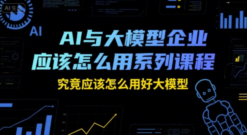 AI与大模型企业应该怎么用系列课程，究竟应该怎么用好大模型-卓别林资源社