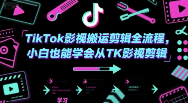 TikTok影视搬运剪辑全流程，小白也能学会从TK影视剪辑-卓别林资源社
