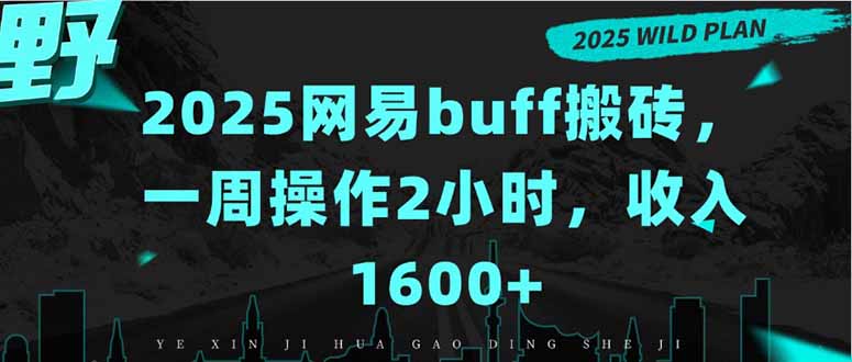 2025网易buff搬砖，一周操作2小时，收入1600+-卓别林资源社