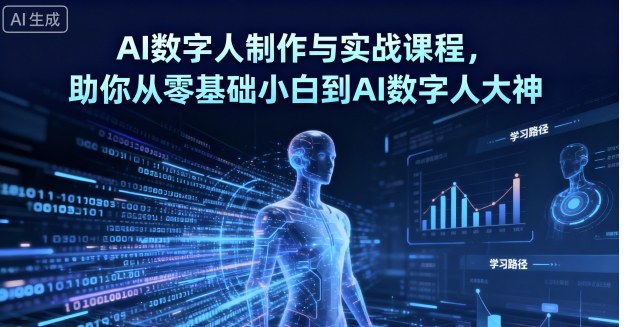 AI数字人制作与实战课程，助你从零基础小白到AI数字人大神-卓别林资源社