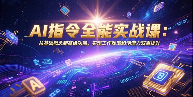 AI指令全能实战课：从基础概念到高级功能，实现工作效率和创造力双重提升-卓别林资源社