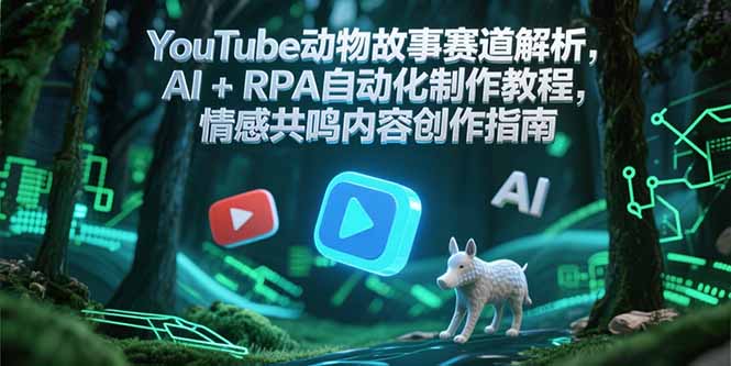 YouTube动物故事赛道解析，AI+RPA自动化制作教程，情感共鸣内容创作指南-卓别林资源社