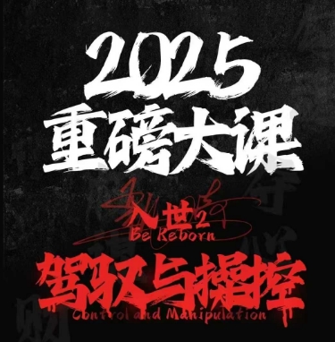 2025重磅大课，入世2，驾驭与控制-卓别林资源社