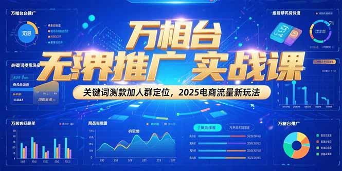 万相台无界推广实战课，关键词测款加人群定位，2025电商流量新玩法-卓别林资源社