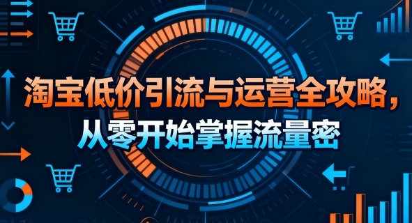 淘宝低价引流与运营全攻略，从零开始掌握流量密码-卓别林资源社