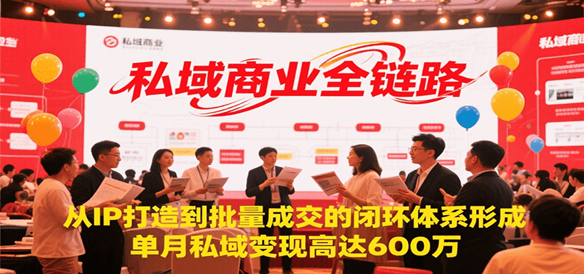 私域商业全链路，从IP打造到批量成交的闭环体系形成，单月私域变现600万-卓别林资源社