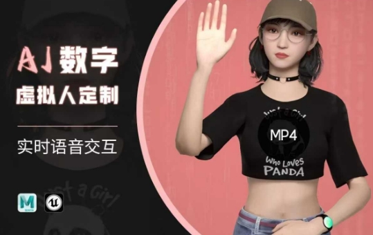 Ai数字人虚拟(智能体)实时语音交互特训营，​自行定制超写实角色AI数字人交互技术-卓别林资源社
