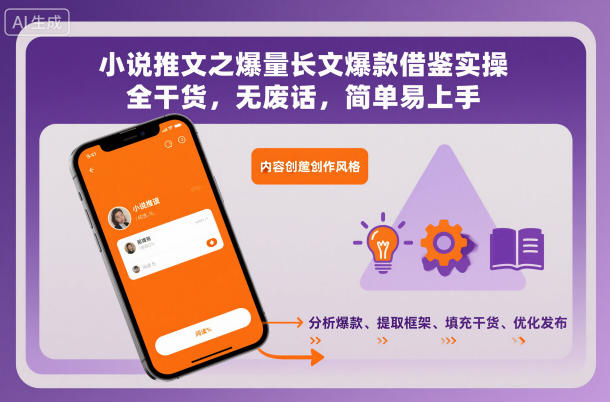 小说推文之爆量长文爆款借鉴实操，全干货，无废话，简单易上手-卓别林资源社