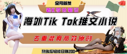 海外tiktok小说推文暴力项目，高停留率，高转化率，上手后一天搞顿饭钱不是问题-卓别林资源社