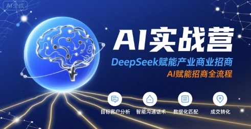 AI实战营：DeepSeek赋能产业商业招商，AI赋能招商全流程-卓别林资源社