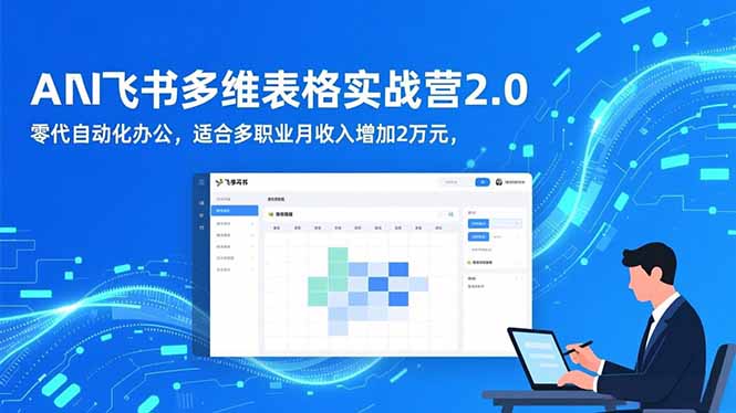 AI+飞书多维表格实战营2.0:零代码自动化办公,适合多职业月收入增加2万元-卓别林资源社