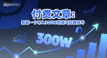 付费文章：拆解一个年入300W的喜马拉雅账号-卓别林资源社