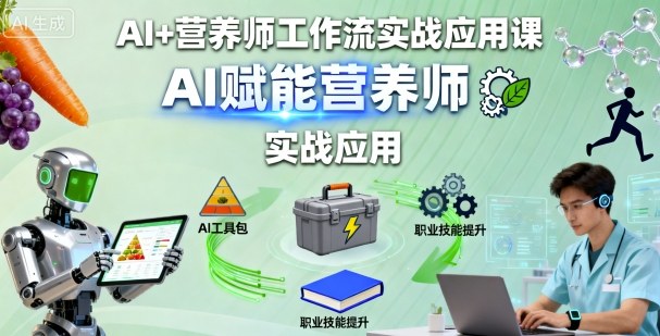 AI+营养师工作流实战应用课，AI赋能营养师-卓别林资源社