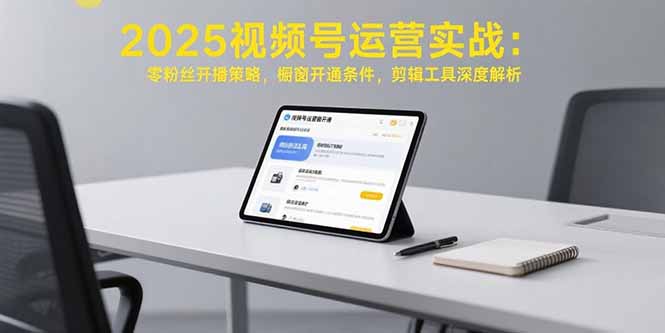 2025视频号运营实战：零粉丝开播策略，橱窗开通条件，剪辑工具深度解析-卓别林资源社