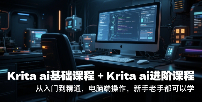 krita ai基础课程+Krita ai进阶课程，从入门到精通，电脑端操作，新手老手都可以学-卓别林资源社