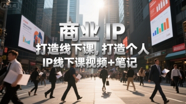 商业IP打造线下课，打造个人 IP线下课视频+笔记-卓别林资源社