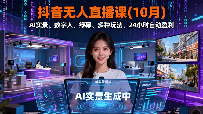 抖音无人直播课(10月-卓别林资源社