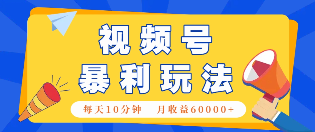 视频号AI赚钱法，每天只需10分钟，月入6万+！(超详细拆解)-卓别林资源社