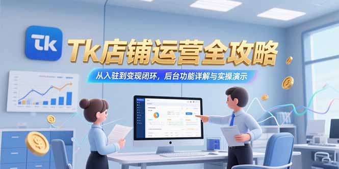Tk店铺运营全攻略，从入驻到变现闭环，后台功能详解与实操演示-卓别林资源社