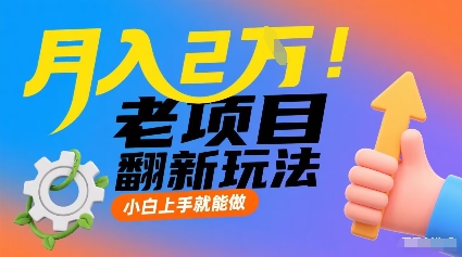 月入2W！老项目翻新玩法，小白上手就能做，非常容易上手-卓别林资源社