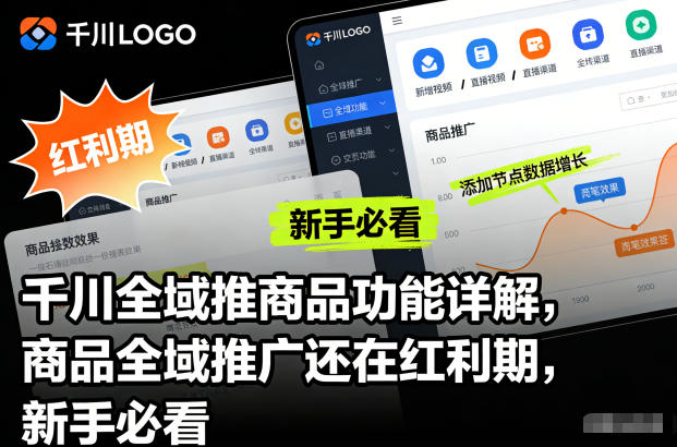 千川全域推商品功能详解，商品全域推广还在红利期，新手必看-卓别林资源社