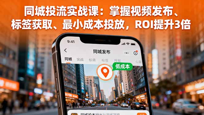 同城投流实战课：掌握视频发布、标签获取、最小成本投放，ROI提升3倍-卓别林资源社