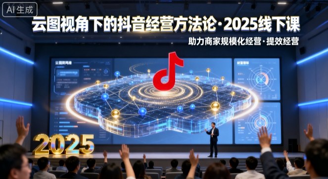 云图视角下的抖音经营方法论，2025线下课，助力商家规模化经营，提效经营(录音+字幕)-卓别林资源社