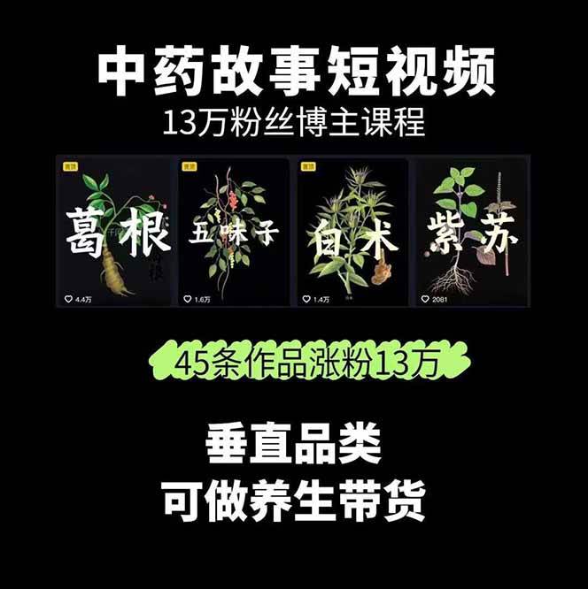 图片[2]-中药文化赛道：溯源故事开发，AI工具实战，平台运营，全方位解锁中医流量变现新路径-卓别林资源社