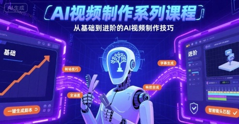 AI视频制作系列课程，从基础到进阶的AI视频制作技巧全涵盖-卓别林资源社