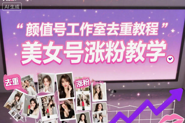 颜值号工作室去重教程，美女号涨粉教学-卓别林资源社
