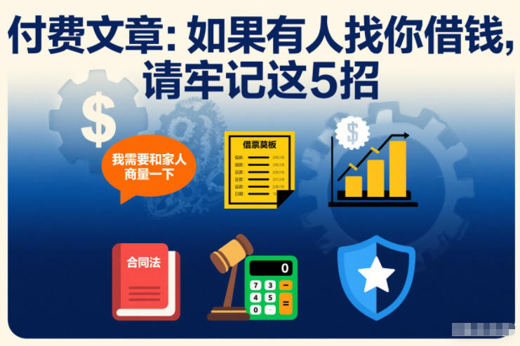 付费文章：如果有人找你借钱，请牢记这5招-卓别林资源社