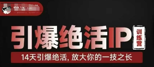 引爆绝活IP训练营，14天引爆绝活，放大你的一技之长-卓别林资源社