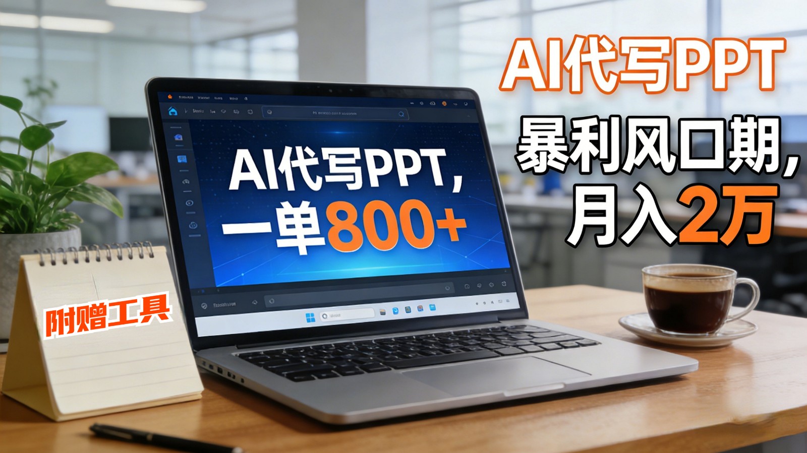 AI 代写做 PPT！一单狂赚 800+，风口期月入 2 万(工具 + 提示词直接送)-卓别林资源社