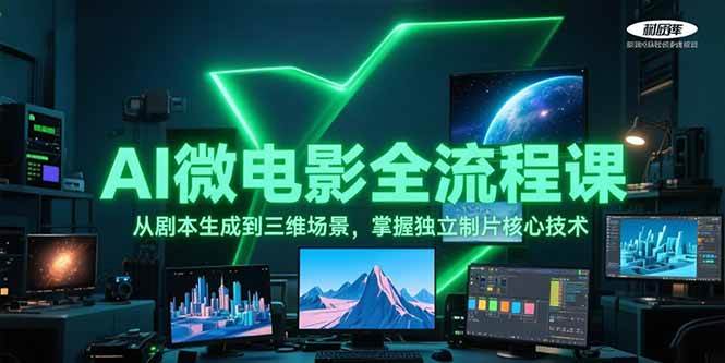 AI微电影全流程课，从剧本生成到三维场景，掌握独立制片核心技术-卓别林资源社