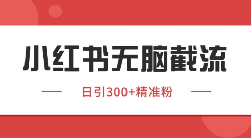 小红书截流同行客源，独家野路子获客玩法 日引200+暴力获客【揭秘】-卓别林资源社
