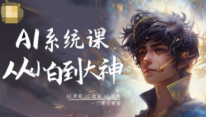 AI系统课程,从小白到大神系统学AI,AI声音-AI绘画-AI视频一门课全掌握-卓别林资源社