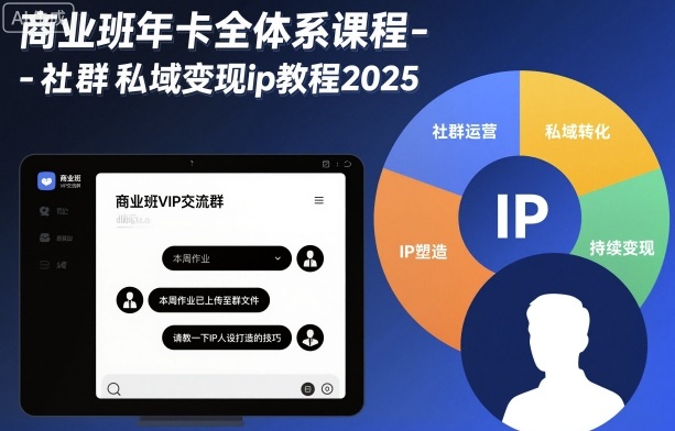商业班年卡全体系课程-社群私域变现ip教程2025-卓别林资源社