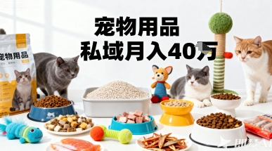 月变现40个！宠物用品私域运营的精准掘金之道玩法-卓别林资源社