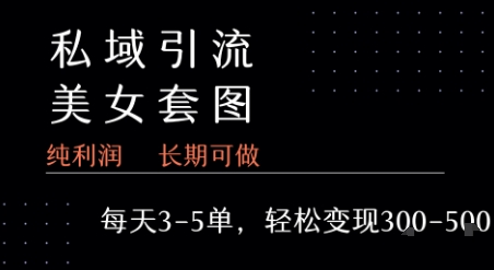 私域卖套图每天3-5单   每单利润99-2张+-卓别林资源社