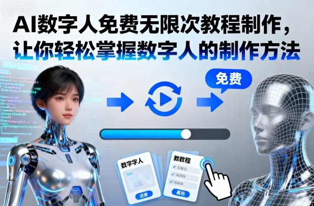 AI数字人免费无限次教程制作，让你轻松掌握数字人的制作方法-卓别林资源社