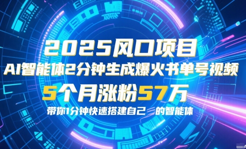 AI智能体2分钟一键生成爆火书单号原创视频，5个月涨粉57w，带你零代码1分钟搭建智能体-卓别林资源社