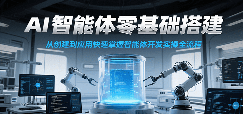 AI智能体零基础搭建实操课，从创建到应用快速掌握智能体开发全流程！-卓别林资源社